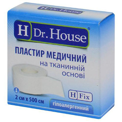 Світлина Пластир медичний H Dr. House (Н Др.Хаус) 2 см х 500 см на тканинній основі